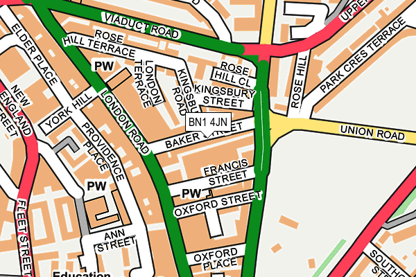 BN1 4JN map - OS OpenMap – Local (Ordnance Survey) BN1 4JN map - OS OpenMap – Local (Ordnance Survey)