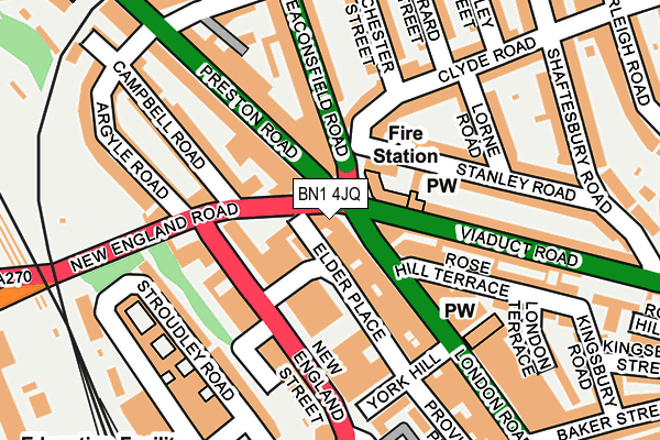 BN1 4JQ map - OS OpenMap – Local (Ordnance Survey) BN1 4JQ map - OS OpenMap – Local (Ordnance Survey)