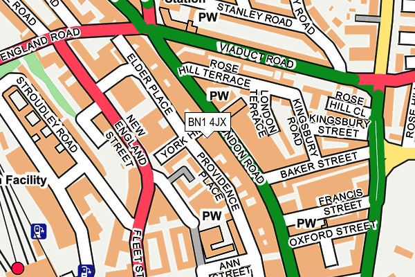 BN1 4JX map - OS OpenMap – Local (Ordnance Survey) BN1 4JX map - OS OpenMap – Local (Ordnance Survey)