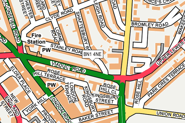 BN1 4NE map - OS OpenMap – Local (Ordnance Survey) BN1 4NE map - OS OpenMap – Local (Ordnance Survey)
