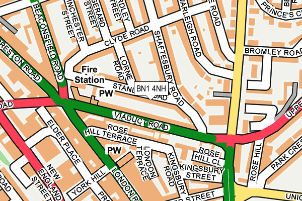 BN1 4NH map - OS OpenMap – Local (Ordnance Survey) BN1 4NH map - OS OpenMap – Local (Ordnance Survey)