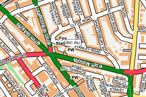 BN1 4NJ map - OS OpenMap – Local (Ordnance Survey)