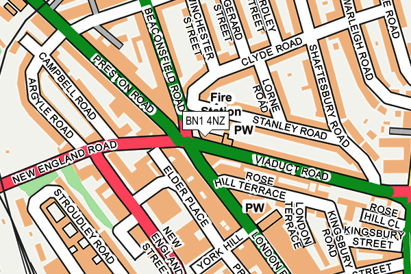 BN1 4NZ map - OS OpenMap – Local (Ordnance Survey) BN1 4NZ map - OS OpenMap – Local (Ordnance Survey)