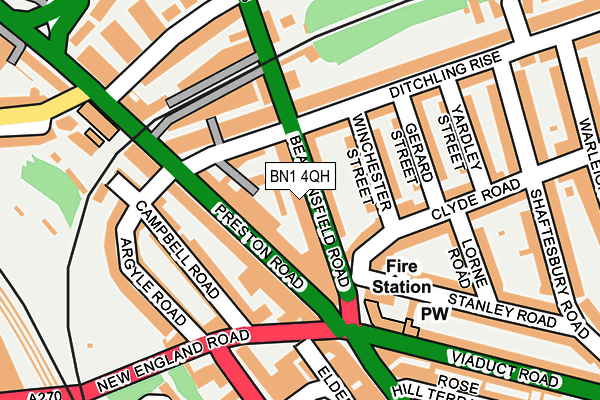 BN1 4QH map - OS OpenMap – Local (Ordnance Survey) BN1 4QH map - OS OpenMap – Local (Ordnance Survey)