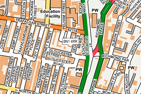 BN1 4RR map - OS OpenMap – Local (Ordnance Survey) BN1 4RR map - OS OpenMap – Local (Ordnance Survey)