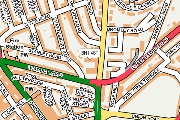 BN1 4ST map - OS OpenMap – Local (Ordnance Survey) BN1 4ST map - OS OpenMap – Local (Ordnance Survey)