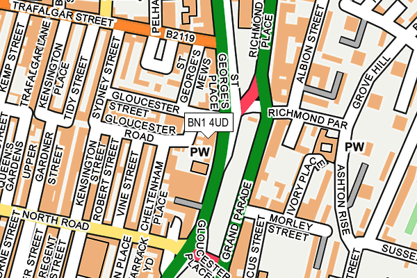 BN1 4UD map - OS OpenMap – Local (Ordnance Survey) BN1 4UD map - OS OpenMap – Local (Ordnance Survey)