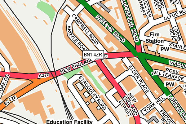 BN1 4ZR map - OS OpenMap – Local (Ordnance Survey) BN1 4ZR map - OS OpenMap – Local (Ordnance Survey)