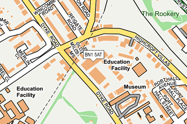 BN1 5AT map - OS OpenMap – Local (Ordnance Survey) BN1 5AT map - OS OpenMap – Local (Ordnance Survey)