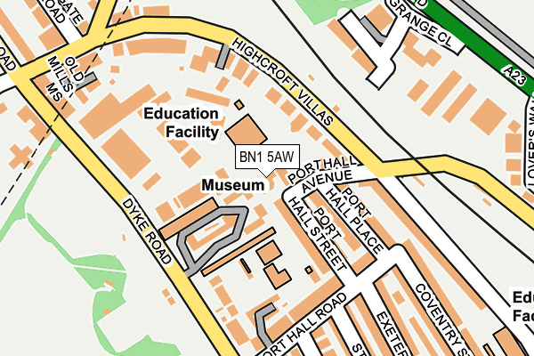 BN1 5AW map - OS OpenMap – Local (Ordnance Survey) BN1 5AW map - OS OpenMap – Local (Ordnance Survey)