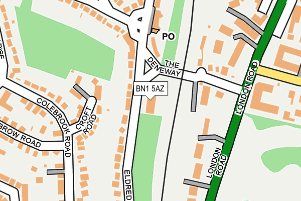 BN1 5AZ map - OS OpenMap – Local (Ordnance Survey) BN1 5AZ map - OS OpenMap – Local (Ordnance Survey)
