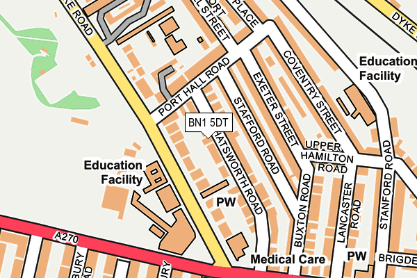 BN1 5DT map - OS OpenMap – Local (Ordnance Survey) BN1 5DT map - OS OpenMap – Local (Ordnance Survey)
