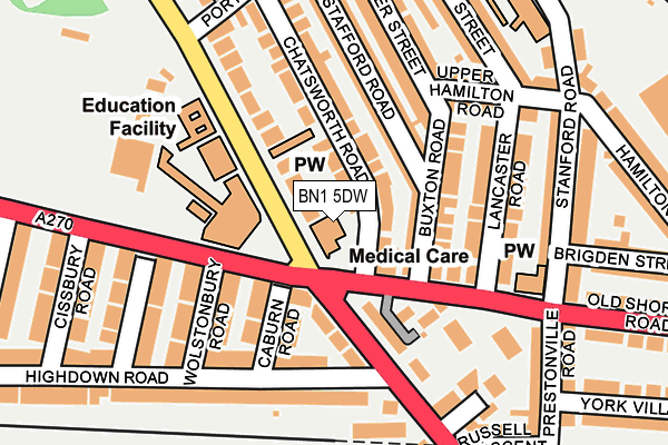 BN1 5DW map - OS OpenMap – Local (Ordnance Survey) BN1 5DW map - OS OpenMap – Local (Ordnance Survey)