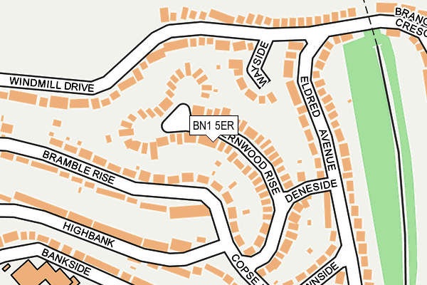 BN1 5ER map - OS OpenMap – Local (Ordnance Survey) BN1 5ER map - OS OpenMap – Local (Ordnance Survey)