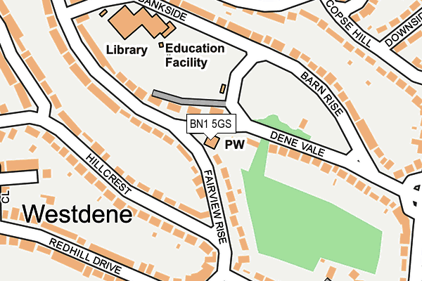 BN1 5GS map - OS OpenMap – Local (Ordnance Survey) BN1 5GS map - OS OpenMap – Local (Ordnance Survey)