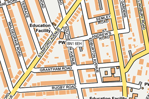BN1 6EH map - OS OpenMap – Local (Ordnance Survey)