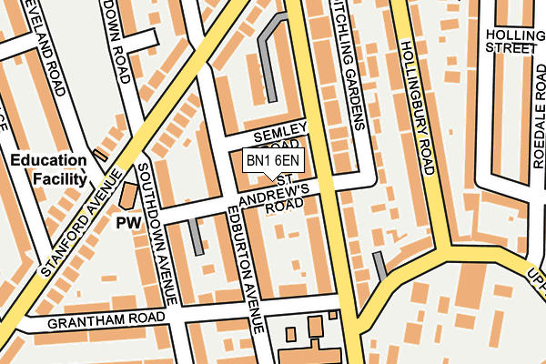 BN1 6EN map - OS OpenMap – Local (Ordnance Survey) BN1 6EN map - OS OpenMap – Local (Ordnance Survey)