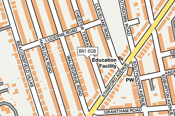 BN1 6GB map - OS OpenMap – Local (Ordnance Survey)