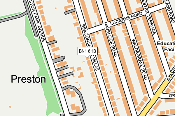 BN1 6HB map - OS OpenMap – Local (Ordnance Survey) BN1 6HB map - OS OpenMap – Local (Ordnance Survey)