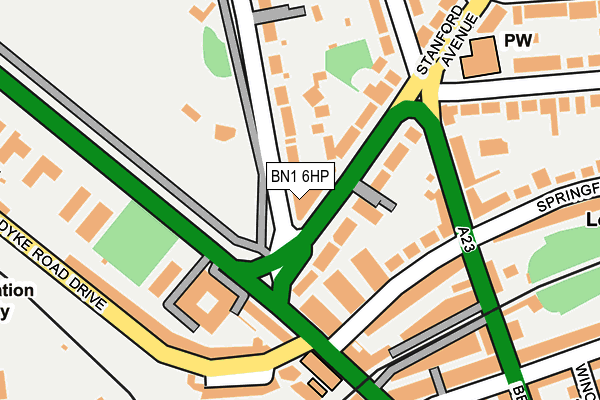 BN1 6HP map - OS OpenMap – Local (Ordnance Survey) BN1 6HP map - OS OpenMap – Local (Ordnance Survey)