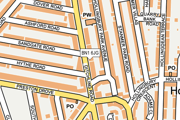BN1 6JG map - OS OpenMap – Local (Ordnance Survey) BN1 6JG map - OS OpenMap – Local (Ordnance Survey)