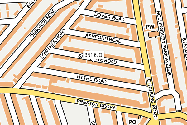 BN1 6JQ map - OS OpenMap – Local (Ordnance Survey) BN1 6JQ map - OS OpenMap – Local (Ordnance Survey)