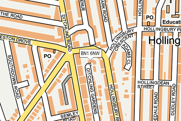 BN1 6NW map - OS OpenMap – Local (Ordnance Survey) BN1 6NW map - OS OpenMap – Local (Ordnance Survey)