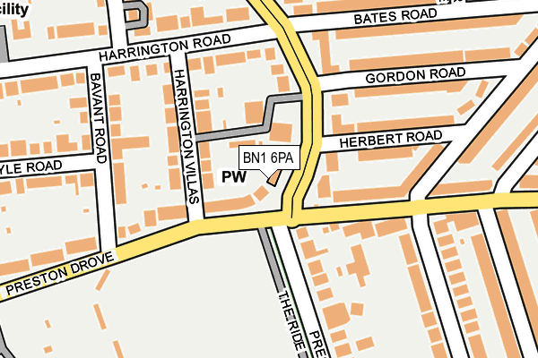 BN1 6PA map - OS OpenMap – Local (Ordnance Survey) BN1 6PA map - OS OpenMap – Local (Ordnance Survey)
