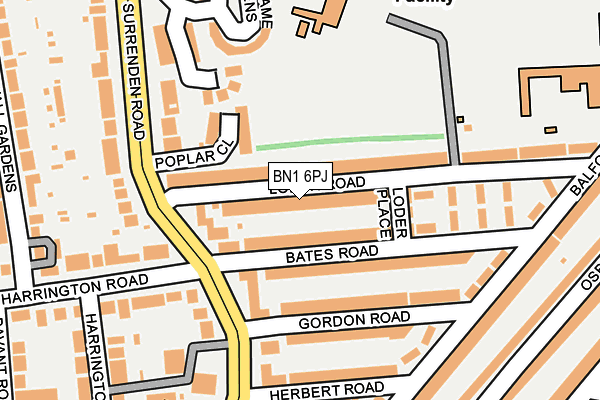 BN1 6PJ map - OS OpenMap – Local (Ordnance Survey) BN1 6PJ map - OS OpenMap – Local (Ordnance Survey)