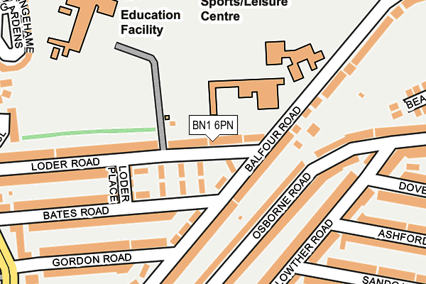 BN1 6PN map - OS OpenMap – Local (Ordnance Survey)