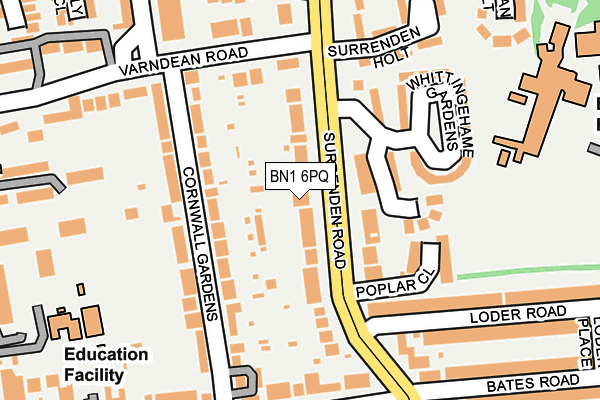 BN1 6PQ map - OS OpenMap – Local (Ordnance Survey) BN1 6PQ map - OS OpenMap – Local (Ordnance Survey)