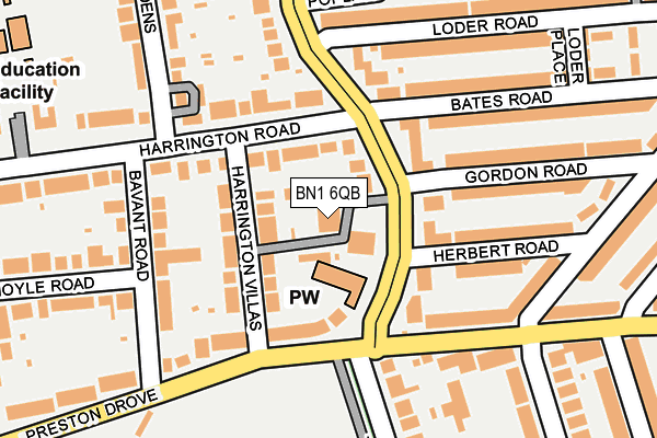 BN1 6QB map - OS OpenMap – Local (Ordnance Survey) BN1 6QB map - OS OpenMap – Local (Ordnance Survey)