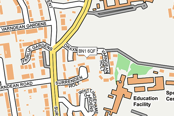 BN1 6QF map - OS OpenMap – Local (Ordnance Survey) BN1 6QF map - OS OpenMap – Local (Ordnance Survey)