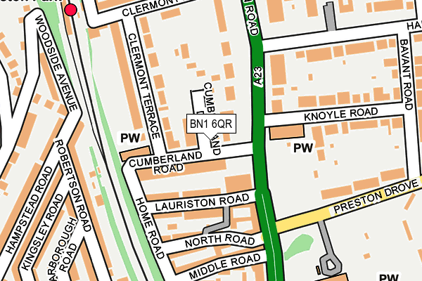 BN1 6QR map - OS OpenMap – Local (Ordnance Survey) BN1 6QR map - OS OpenMap – Local (Ordnance Survey)