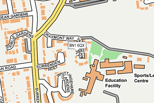 BN1 6QX map - OS OpenMap – Local (Ordnance Survey) BN1 6QX map - OS OpenMap – Local (Ordnance Survey)