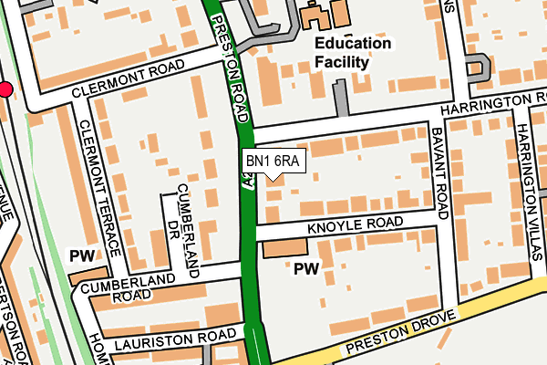 BN1 6RA map - OS OpenMap – Local (Ordnance Survey) BN1 6RA map - OS OpenMap – Local (Ordnance Survey)