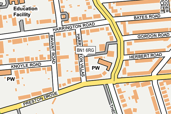 BN1 6RG map - OS OpenMap – Local (Ordnance Survey) BN1 6RG map - OS OpenMap – Local (Ordnance Survey)