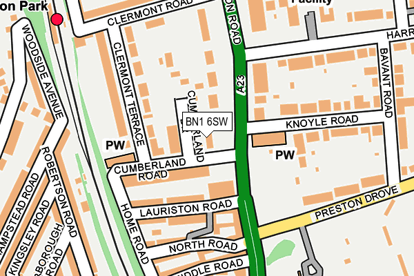 BN1 6SW map - OS OpenMap – Local (Ordnance Survey) BN1 6SW map - OS OpenMap – Local (Ordnance Survey)