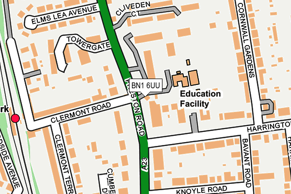 BN1 6UU map - OS OpenMap – Local (Ordnance Survey) BN1 6UU map - OS OpenMap – Local (Ordnance Survey)