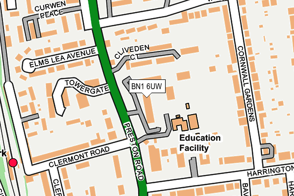 BN1 6UW map - OS OpenMap – Local (Ordnance Survey) BN1 6UW map - OS OpenMap – Local (Ordnance Survey)