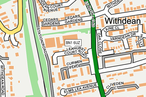 BN1 6UZ map - OS OpenMap – Local (Ordnance Survey)