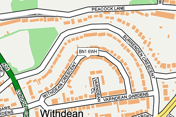 BN1 6WH map - OS OpenMap – Local (Ordnance Survey) BN1 6WH map - OS OpenMap – Local (Ordnance Survey)