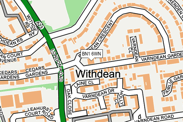 BN1 6WN map - OS OpenMap – Local (Ordnance Survey) BN1 6WN map - OS OpenMap – Local (Ordnance Survey)