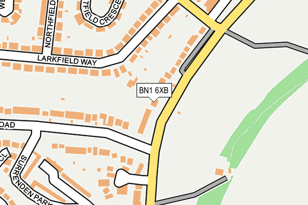 BN1 6XB map - OS OpenMap – Local (Ordnance Survey) BN1 6XB map - OS OpenMap – Local (Ordnance Survey)