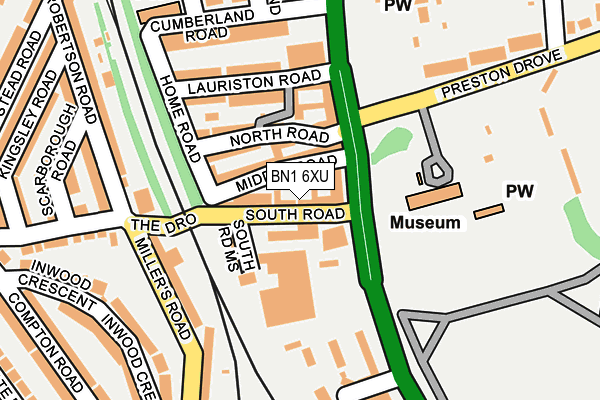 BN1 6XU map - OS OpenMap – Local (Ordnance Survey) BN1 6XU map - OS OpenMap – Local (Ordnance Survey)