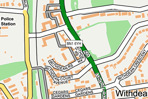 BN1 6YH map - OS OpenMap – Local (Ordnance Survey) BN1 6YH map - OS OpenMap – Local (Ordnance Survey)