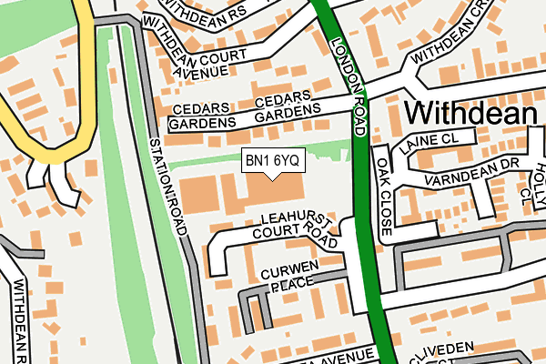 BN1 6YQ map - OS OpenMap – Local (Ordnance Survey) BN1 6YQ map - OS OpenMap – Local (Ordnance Survey)