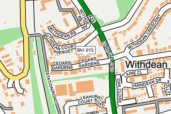 BN1 6YS map - OS OpenMap – Local (Ordnance Survey) BN1 6YS map - OS OpenMap – Local (Ordnance Survey)