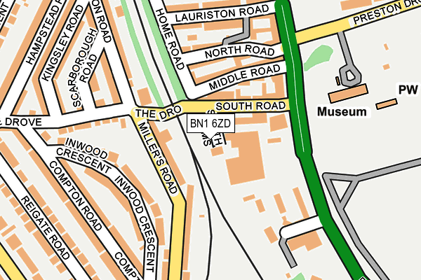 BN1 6ZD map - OS OpenMap – Local (Ordnance Survey) BN1 6ZD map - OS OpenMap – Local (Ordnance Survey)