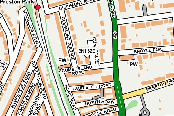 BN1 6ZE map - OS OpenMap – Local (Ordnance Survey) BN1 6ZE map - OS OpenMap – Local (Ordnance Survey)